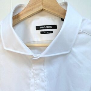 Indochino Men's White Luxury Tuxedo Shirt